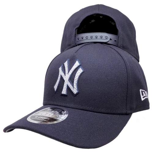 New York Yankees New Era Rhinestone 940 MC Snapback - Navy, Silver, White
