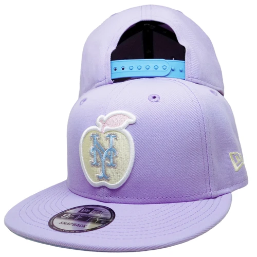 New York Mets Apple Custom New Era 950 Snapback - Lavender, Yellow, Pink