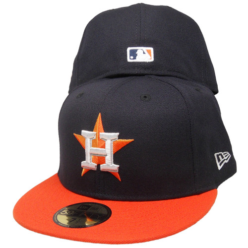Houston Astros New Era Onfield Official Fitted Hat - Navy, Orange, White