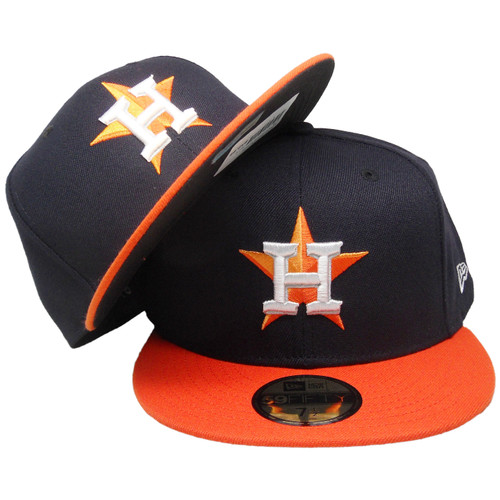 Houston Astros New Era Onfield Official Fitted Hat - Navy, Orange, White