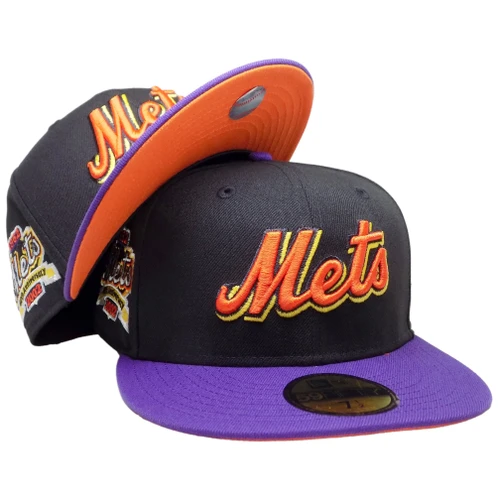 New York Mets 40th Anniversary Custom 59FIFTY Fitted - Black, Purple, Orange