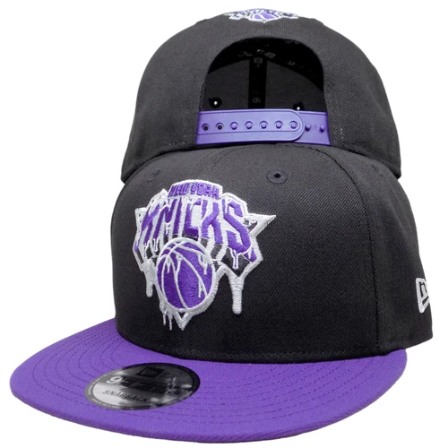 New York Knicks Drip Custom New Era 9FIFTY Snapback – Black, Purple, Silver