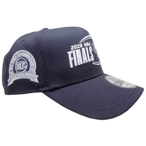 NY Knicks NBA Champs Custom 9FORTY AF Snapback - Navy, White, Silver