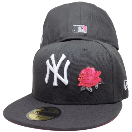 New York Yankees 99 WS Custom NE 59FIFTY Fitted - Black, White, Hot Pink
