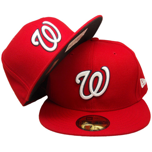 Washington Nationals New Era Home Onfield Fitted Hat - Navy Blue, Red, White
