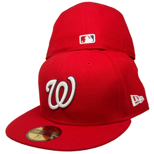 red white and blue nationals hat