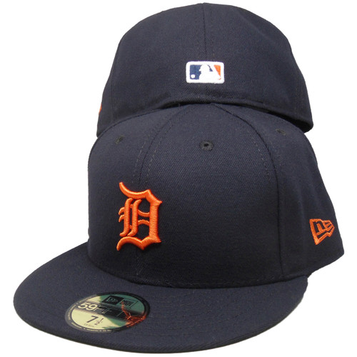 Detroit Tigers New Era 59Fifty Road Onfield Fitted Hat - Navy, Orange