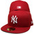 New York Yankees Custom New Era 59Fifty Fitted - Dark Red, White, Gray