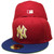New York Yankees 2000 WS Custom NE Fitted - Dark Red, Dark Royal, Gold