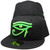 Eye of Horus Custom New Era 59Fifty Fitted Hat - Black, Neon Green, Gray