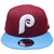 Philadelphia Phillies New Era 24 Evergreen Snapback - Cardinal, Sky Blue, White