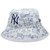 New York Yankees CHILD New Era Ocean Bucket Hat - White, Gray, Navy