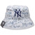 New York Yankees CHILD New Era Ocean Bucket Hat - White, Gray, Navy