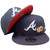 Atlanta Braves Peaches Custom New Era 59Fifty Fitted - Navy, White, Red