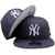 New York Yankees New Era Rhinestone 5950 Fitted - Navy, Silver, White