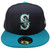 Seattle Mariners New Era Alternate Fitted Hat - Navy Blue, Teal, Silver