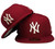 New York Yankees New Era 59Fifty Basic Fitted Hat - Cardinal, White