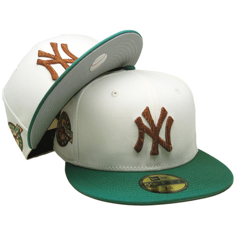 New York Yankees New Era Camp 59Fifty Fitted - Cream, Green, Brown