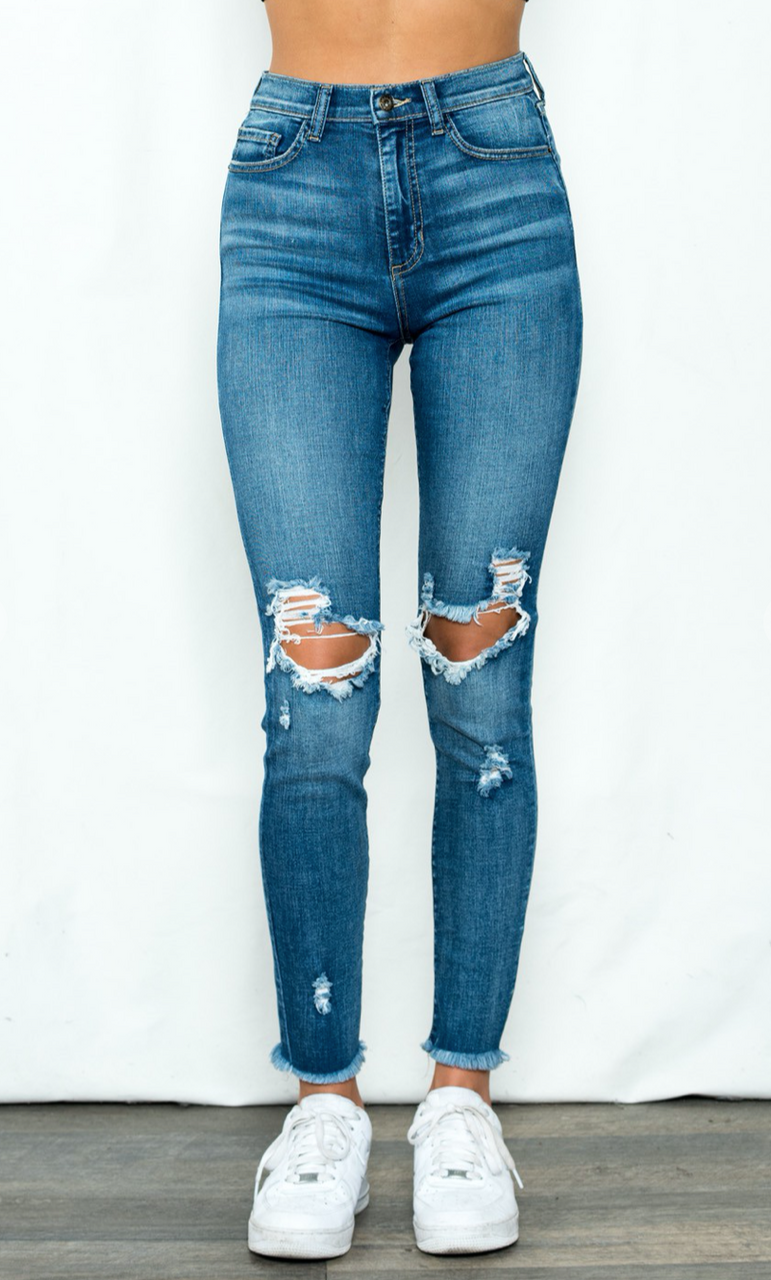 sneak peek high rise jeans