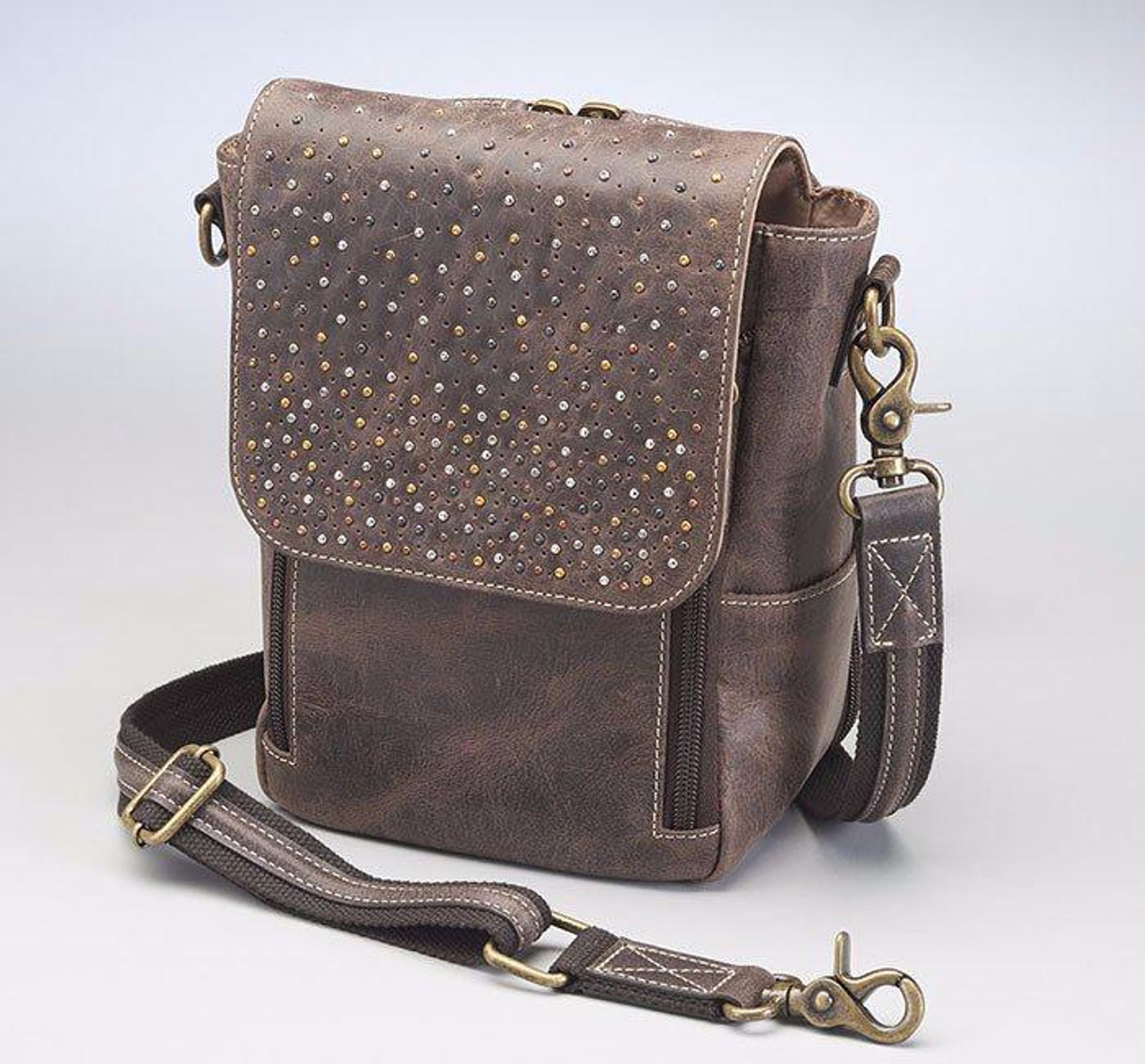 Distressed Leather Bag Color light Brown