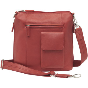 Leather Concealed Carry Flat Sac Handbag