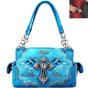 Jeweled Winged Concealed Carry Handbag