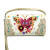    Butterfly Embroidery Trifold Clutch Crossbody Wallet