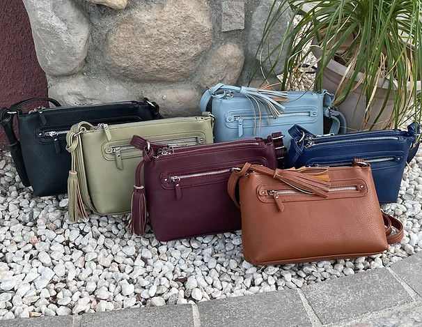 Women's Crossbody Compact Purse CCW Holster locking Pockets