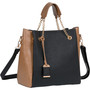 Tote Purse with Holster, Black and Tan, Leather