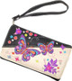 Butterfly Embroidery Trifold Clutch Crossbody Wallet    Butterfly Embroidery Trifold Clutch Crossbody Wallet