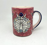 Pink peacock mug