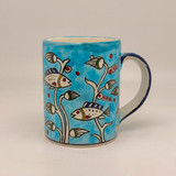 light blue fish mug