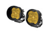 Diode Dynamics SS3 LED Pod Sport Yellow SAE Fog Angled Pair - DD6161P