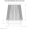 HPS Performance Air Filter 6" ID, 8" Element Length, 9" Overall Length - HPS-4304