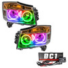 Oracle Lighting 2008-2015 Nissan Armada Pre-Assembled LED Halo Headlights - ColorSHIFT - w/BC1 Controller - 8106-335