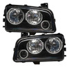 Oracle Lighting 2005-2010 Dodge Charger Non-HID Pre-Assembled LED Halo Headlights - (w/Triple Halos) - White - 8197-001