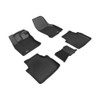 3D MAXpider Custom Fit Floor Liner Compatible for VOLKSWAGEN ARTEON 2019-2024 KAGU Black (1st & 2nd Row) - L1VW09401509
