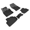 3D MAXpider Custom Fit Floor Liner Compatible for VOLKSWAGEN GOLF GTI 2021-2024 / GOLF R 2021-2024 KAGU Black (1st & 2nd Row) - L1VW12201509