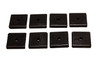Energy Suspension Square Pad Set 2-1/16in Length x 2-1/16in Width x 3/8in Hole ID x 3/8in H-Black - 9.9534G