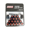BBS McGard Lug Nut Set 12x1.25 Red/Black - PLGM125BKR