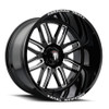 AMERICAN TRUXX RESTLESS AT1915 BLACK MILLED 20X10 8-165.1 -25MM 125.2MM - AT1915-2181M