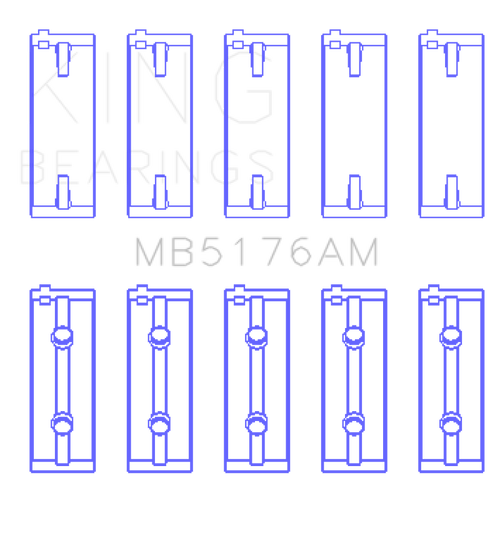 King Mitsuishi 4G93 SOHC (Size 0.5) Main Bearing Set - MB5176AM0.5 Photo - Primary
