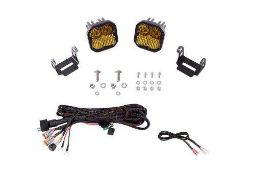 Diode Dynamics Stage Series Backlit Ditch Light Kit for 2021-2022 Ford F-150, SS3 Pro White Combo - DD7371