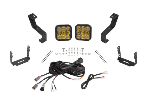 Diode Dynamics SS5 Bumper LED Pod Light Kit for 2019-Present Ram, Pro Yellow Combo - DD7616