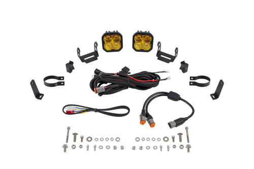 Diode Dynamics SS3 LED Bumper 2 Inch Roll Bar Kit, Sport Yellow Combo (Pair) - DD7713