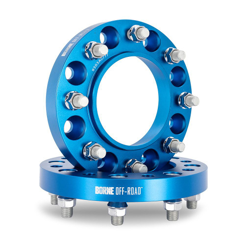 Mishimoto Borne Off-Road Wheel Spacers 8x165.1 116.7 38.1 M14 Blue - BNWS-008-381BL
