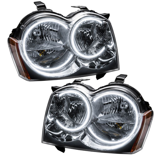 Oracle Lighting 2005-2007 Jeep Grand Cherokee Pre-Assembled LED Halo Headlights - (Non-HID) - White - 8164-001