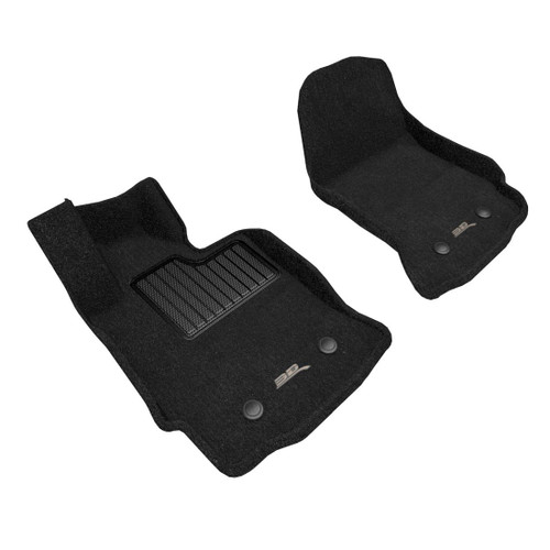 3D MAXpider Custom Fit ELEGANT Floor Mat (Black) Compatible for Chevrolet CORVETTE (C7) 2014-2019 - Full Set - L1CH07804709
