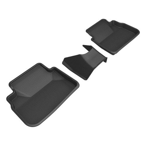 3D MAXpider Custom Fit Floor Liner Compatible for Toyota HIGHLANDER GASOLINE 2ND ROW BUCKET 2020-2024 KAGU Black (1st & 2nd & 3rd Row) - L1TY27801509