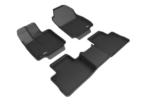 3D MAXpider Custom Fit Floor Liner Compatible for Toyota RAV4 HYBRID 2019-2024 / VENZA 2021-2024 KAGU Black (1st & 2nd Row) - L1TY25501509